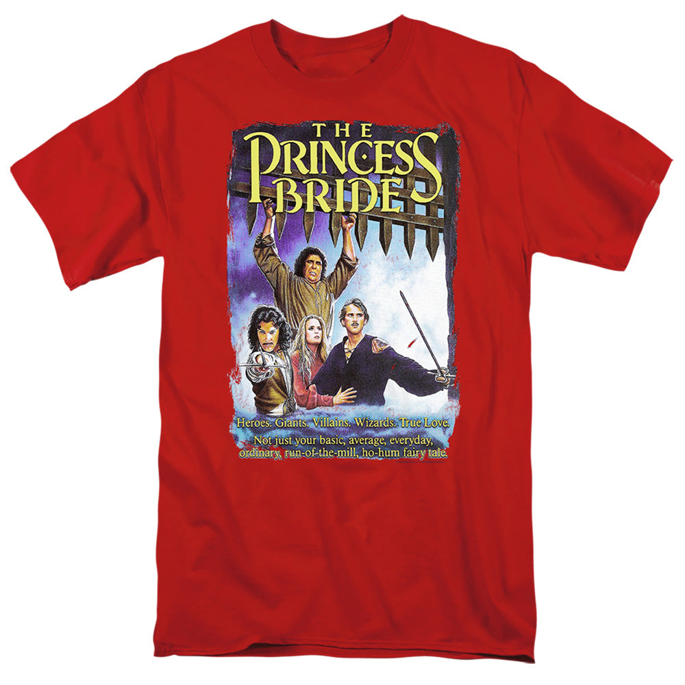 Princess Bride - Alt Poster - Short Sleeve Adult 18/1 - Red T-shirt