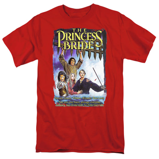 Princess Bride - Alt Poster - Short Sleeve Adult 18/1 - Red T-shirt