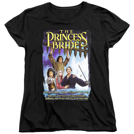 Princess Bride - Alt Poster - Short Sleeve Womens Tee - Black T-shirt