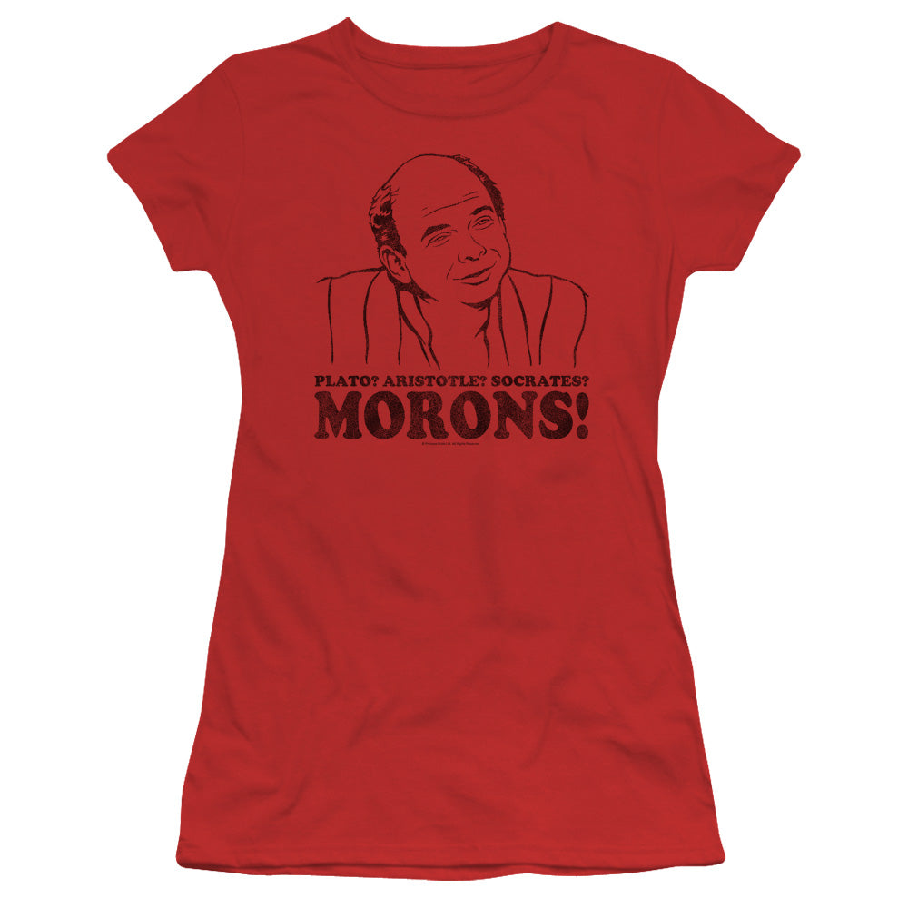 Princess Bride - Morons - Short Sleeve Junior Sheer - Red T-shirt