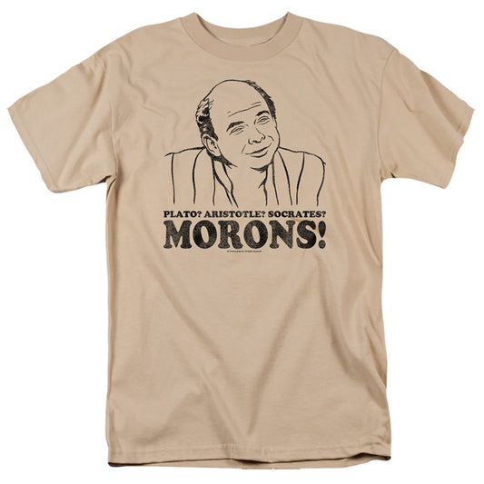 Princess Bride - Morons - Short Sleeve Adult 18/1 - Sand T-shirt
