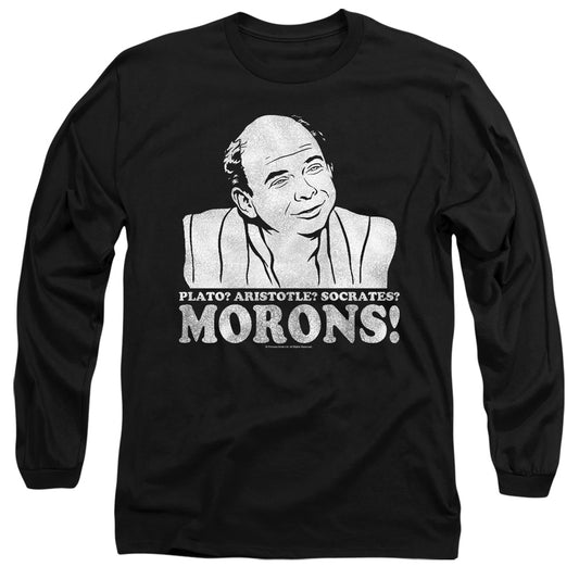 Princess Bride - Morons - Long Sleeve Adult 18/1 - Black T-shirt