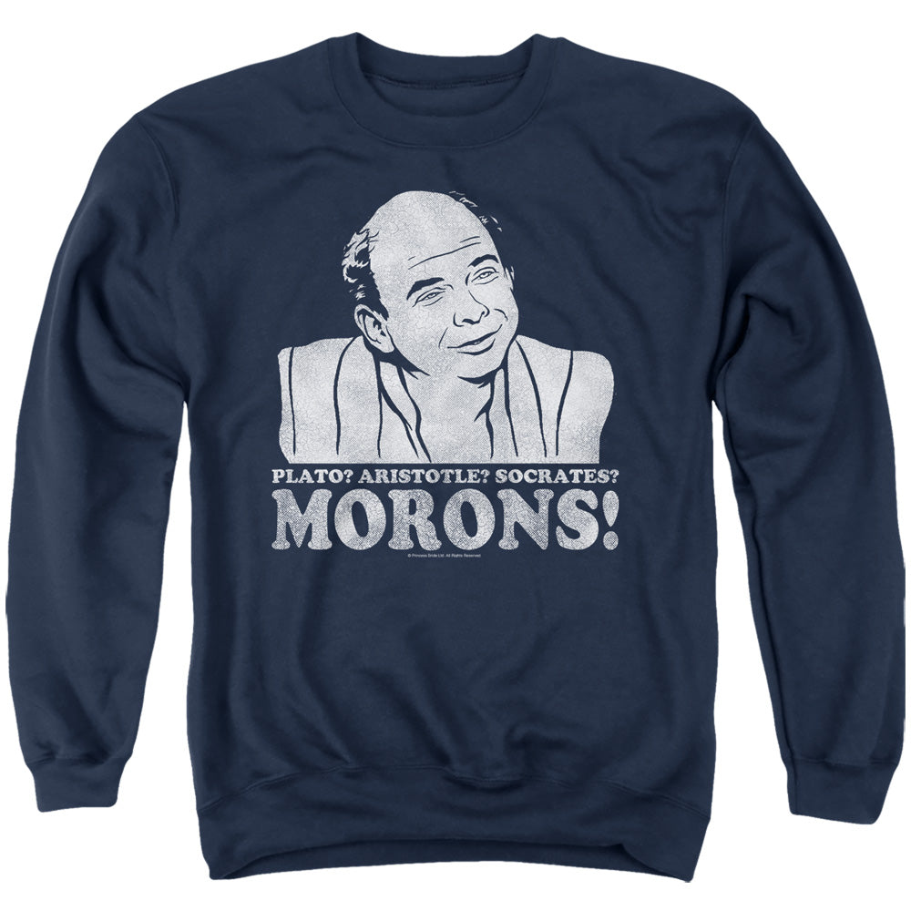 Princess Bride - Morons - Adult Crewneck Sweatshirt - Navy
