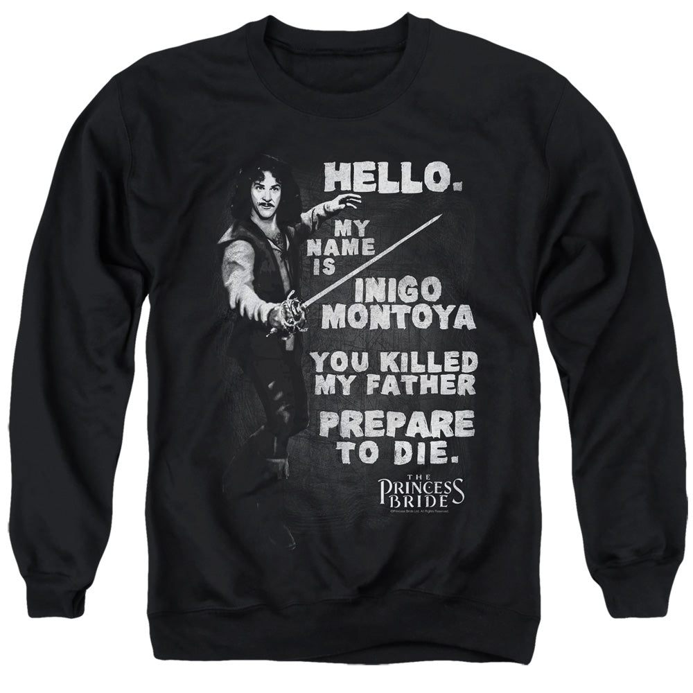 Princess Bride - Hello Again - Adult Crewneck Sweatshirt - Black