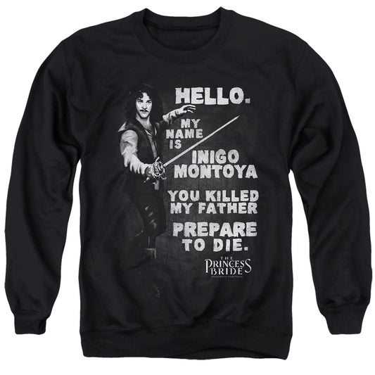 Princess Bride - Hello Again - Adult Crewneck Sweatshirt - Black