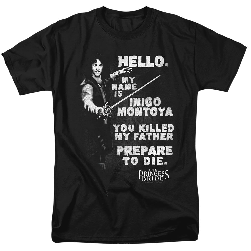 Princess Bride - Hello Again - Short Sleeve Adult 18/1 - Black T-shirt