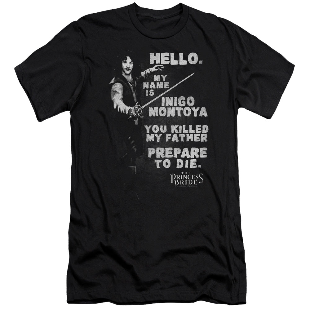 Princess Bride - Hello Again - Short Sleeve Adult 30/1 - Black T-shirt