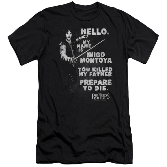 Princess Bride - Hello Again - Short Sleeve Adult 30/1 - Black T-shirt