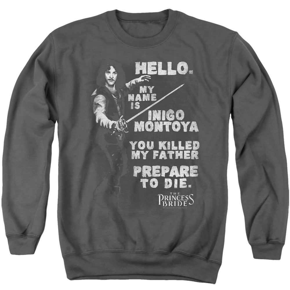 Princess Bride - Hello Again - Adult Crewneck Sweatshirt - Charcoal