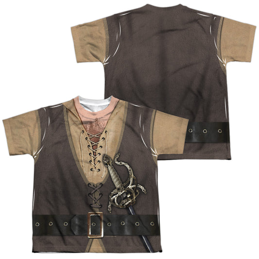 Princess Bride - Montoya Costume (Front/back Print) - Short Sleeve Youth Poly Crew - White T-shirt