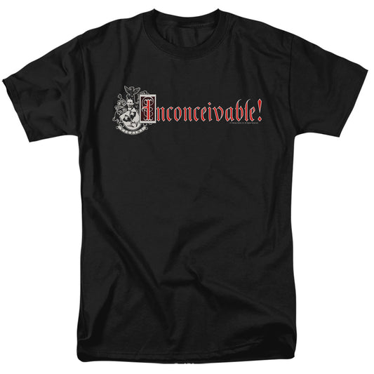 Princess Bride - Vizzini Crest - Short Sleeve Adult 18/1 - Black T-shirt