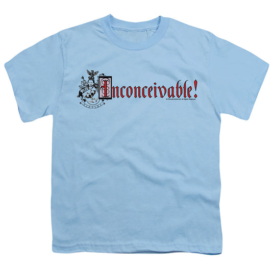 Princess Bride - Vizzini Crest - Short Sleeve Youth 18/1 - Light Blue T-shirt