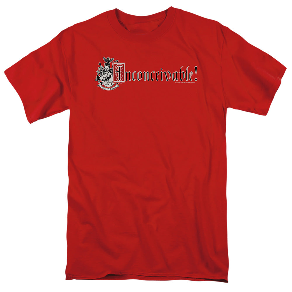 Princess Bride - Vizzini Crest - Short Sleeve Adult 18/1 - Red T-shirt