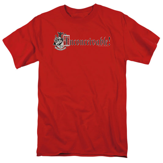 Princess Bride - Vizzini Crest - Short Sleeve Adult 18/1 - Red T-shirt