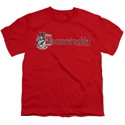 Princess Bride - Vizzini Crest - Short Sleeve Youth 18/1 - Red T-shirt