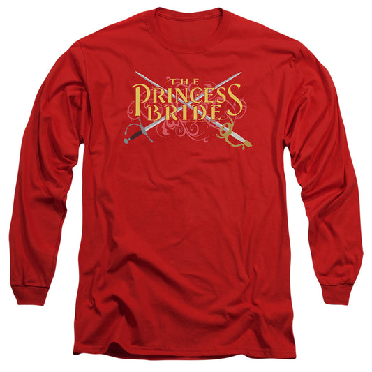 Princess Bride - Swords - Long Sleeve Adult 18/1 - Red T-shirt