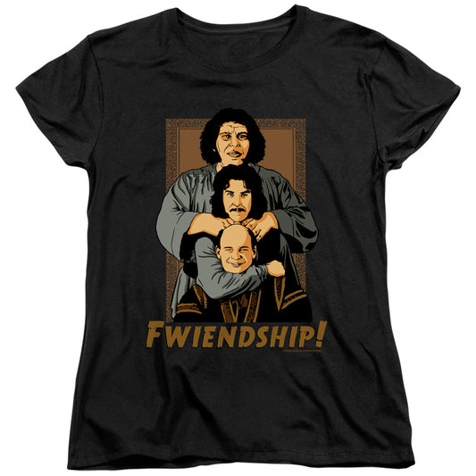 Princess Bride - Fwiendship - Short Sleeve Womens Tee - Black T-shirt