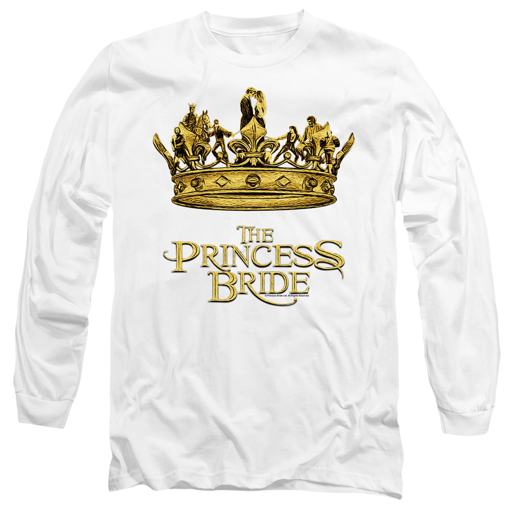 Princess Bride - Crown - Long Sleeve Adult 18/1 - White T-shirt
