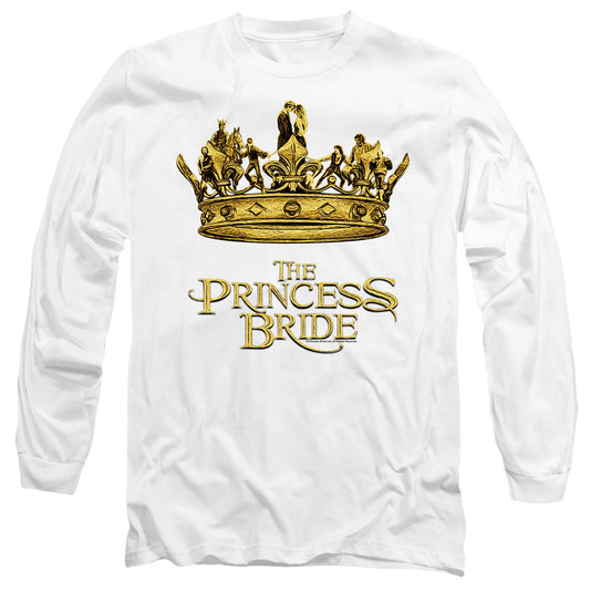 Princess Bride - Crown - Long Sleeve Adult 18/1 - White T-shirt