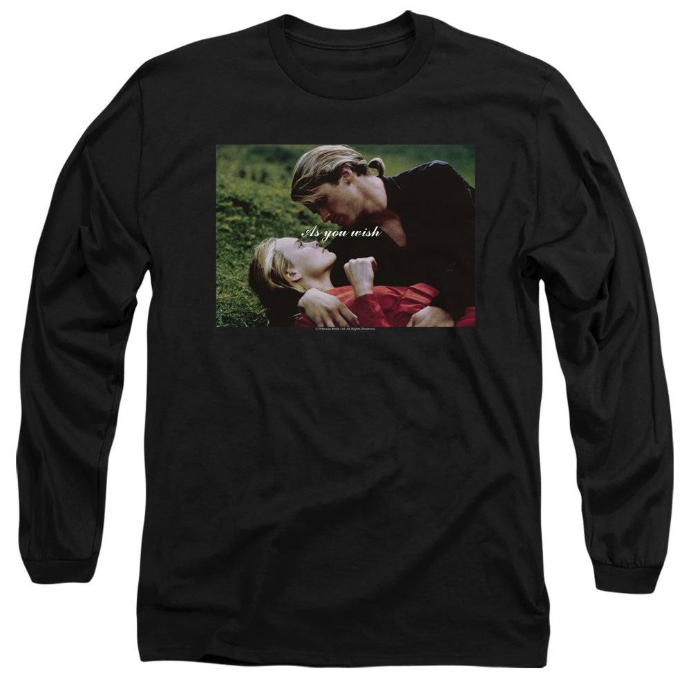 Princess Bride - As You Wish - Long Sleeve Adult 18/1 - Black T-shirt