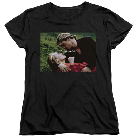 Princess Bride - As You Wish - Short Sleeve Womens Tee - Black T-shirt