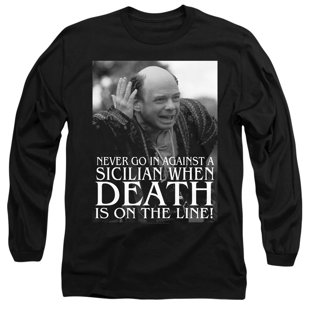Princess Bride - Sicilian - Long Sleeve Adult 18/1 - Black T-shirt