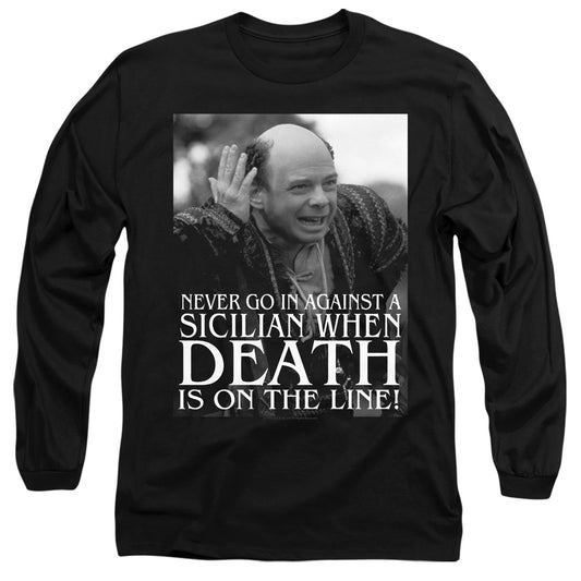 Princess Bride - Sicilian - Long Sleeve Adult 18/1 - Black T-shirt
