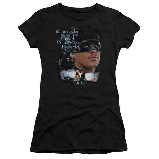 Princess Bride - Surrender - Short Sleeve Junior Sheer - Black T-shirt