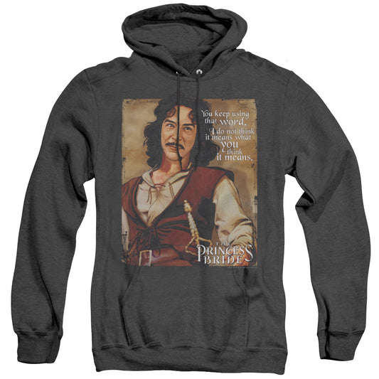 Princess Bride - Word - Adult Heather Hoodie - Black