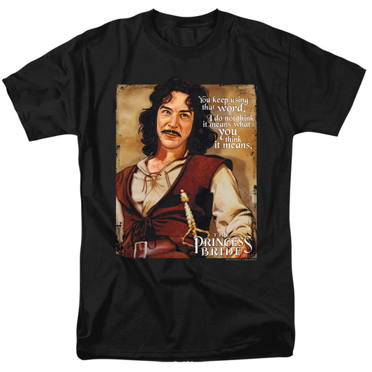 Princess Bride - Word - Short Sleeve Adult 18/1 - Black T-shirt