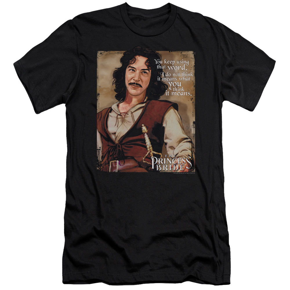 Princess Bride - Word - Short Sleeve Adult 30/1 - Black T-shirt