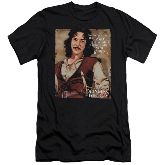 Princess Bride - Word - Short Sleeve Adult 30/1 - Black T-shirt