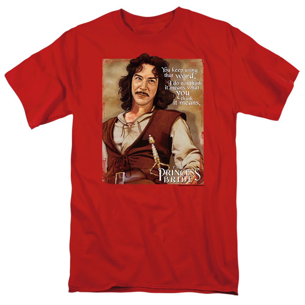 Princess Bride - Word - Short Sleeve Adult 18/1 - Red T-shirt
