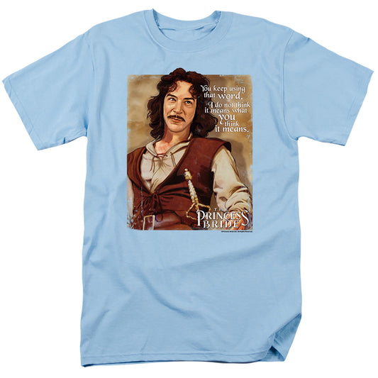 Princess Bride - Word - Short Sleeve Adult 18/1 - Light Blue T-shirt