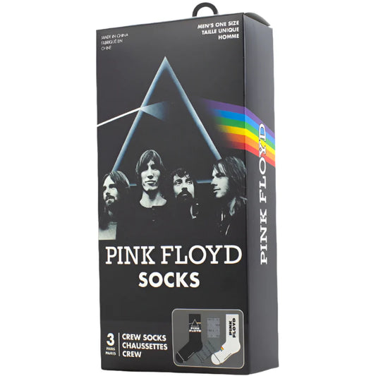 Pink Floyd Crew Socks 3-Pack Box