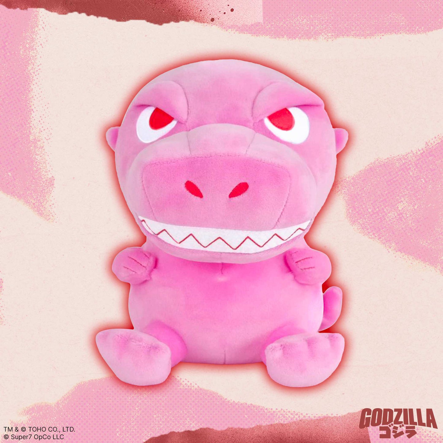 Toho Super Duper Plush Wave 04 - Godzilla '89 (Pink)
