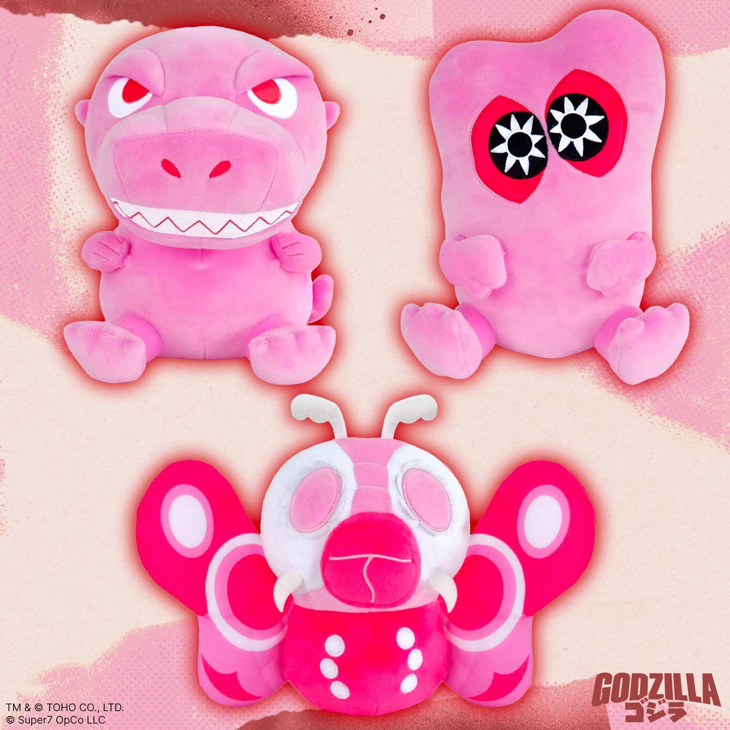 Toho Super Duper Plush Wave 04 - Godzilla '89 (Pink)