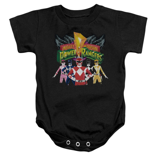 Power Rangers - Rangers Unite-infant Snapsuit - Black