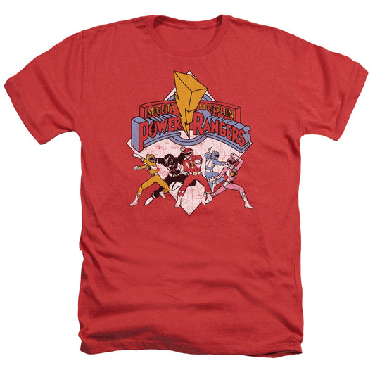 Power Rangers - Retro Rangers - Adult Heather - Red