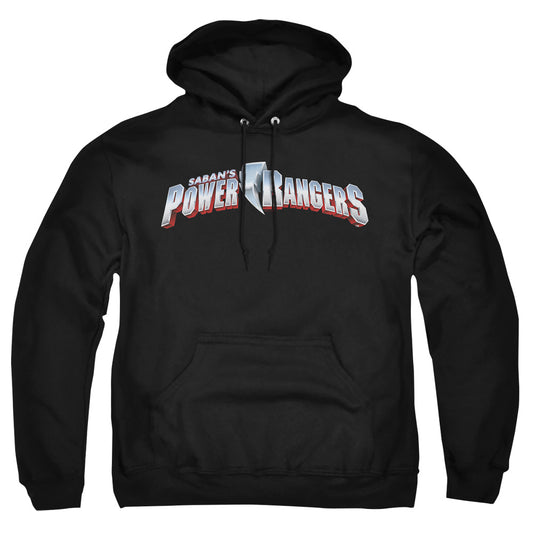 Power Rangers - New Logo - Adult Pull-over Hoodie - Black