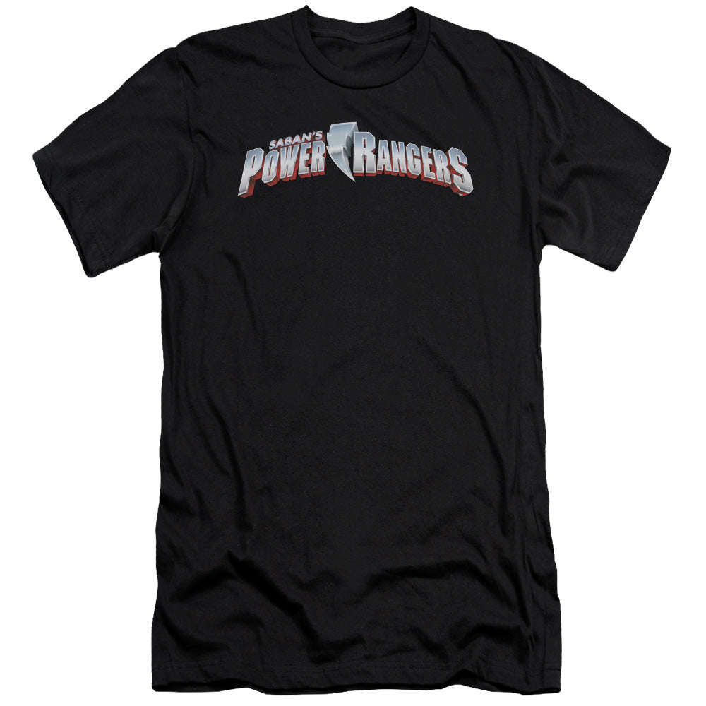 Power Rangers - New Logo-premuim Canvas Adult Slim Fit 30/1 - Black