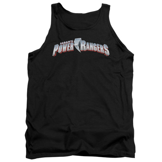Power Rangers - New Logo - Adult Tank - Black