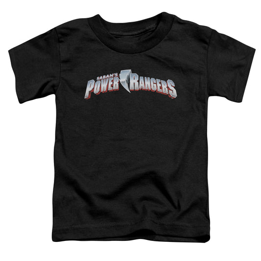 Power Rangers - New Logo - Short Sleeve Toddler Tee - Black T-shirt