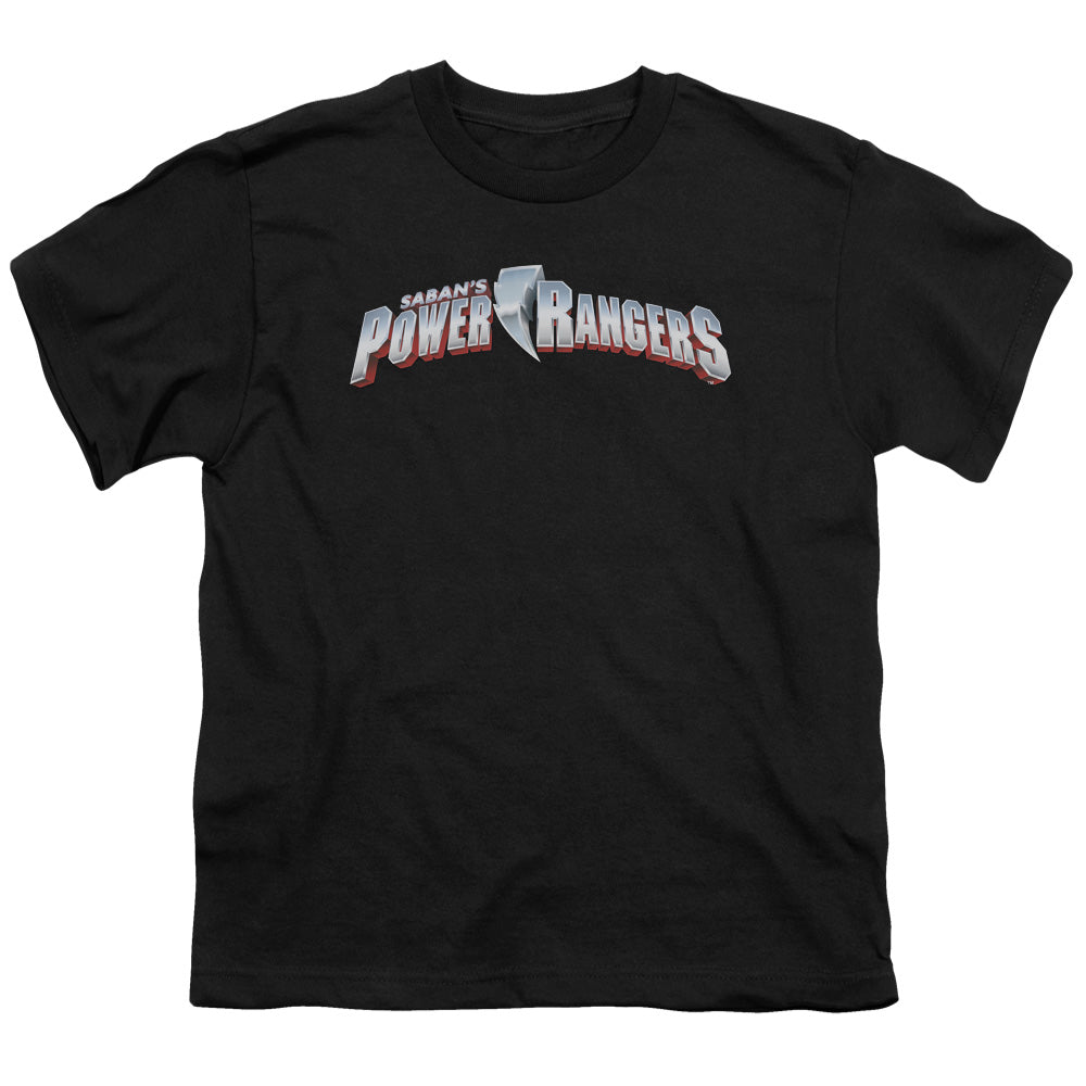 Power Rangers - New Logo - Short Sleeve Youth 18/1 - Black T-shirt