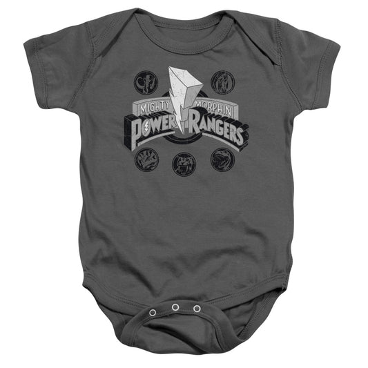 Power Rangers - Power Coins-infant Snapsuit - Charcoal