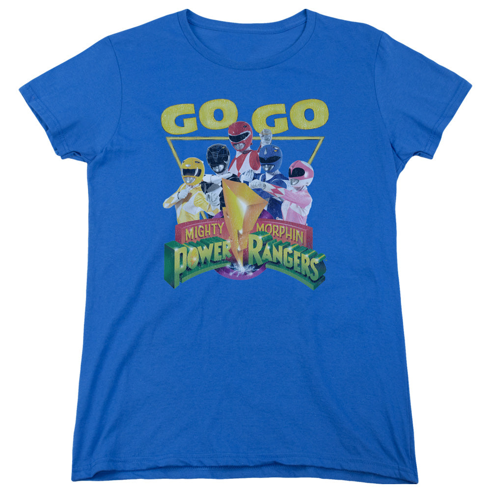 Power Rangers - Go Go - Short Sleeve Womens Tee - Royal Blue T-shirt