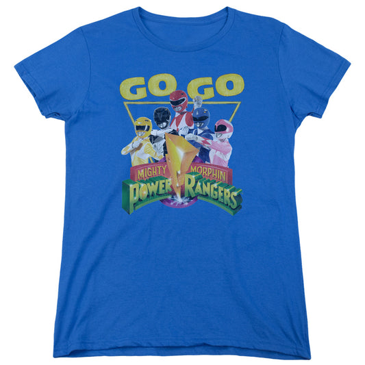 Power Rangers - Go Go - Short Sleeve Womens Tee - Royal Blue T-shirt