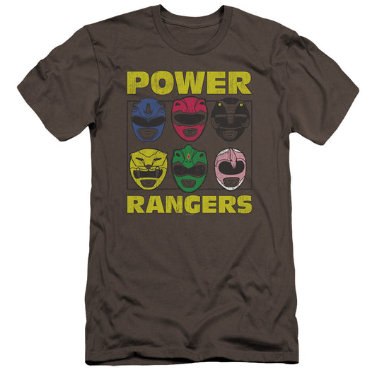 Powr Rangers - Ranger Heads-premuim Canvas Adult Slim Fit 30/1 - Charcoal