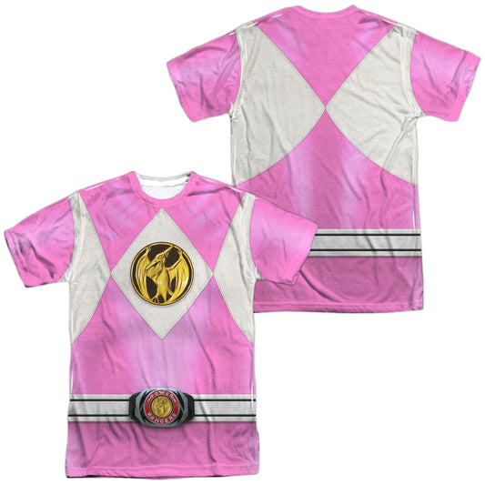 POWER RANGERS PINK RANGER EMBLEM (FRONT/BACK PRINT)-S/S ADULT T-Shirt