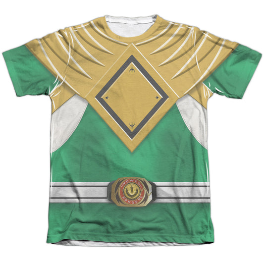 Power Rangers - Green Ranger - Adult Poly/cotton Short Sleeve Tee - White T-shirt
